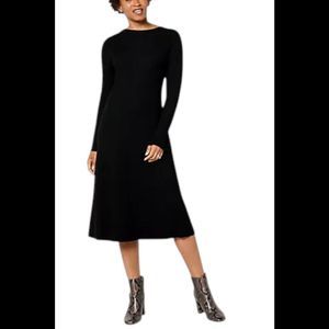Me by Jennie Garth Petite River Sweater Midi Dress Black - Petite